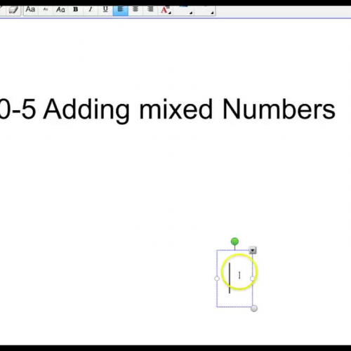 10-5 adding mixed numbers