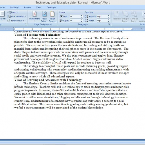 Columns in Word 2013