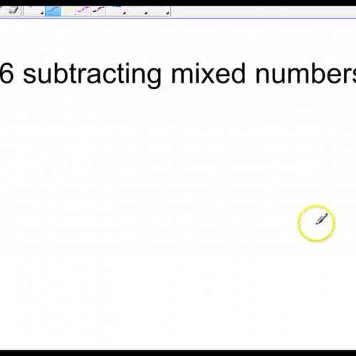 10-6 subtracting mixed numbers