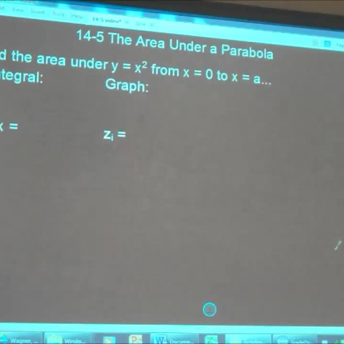 Area under a quadratic