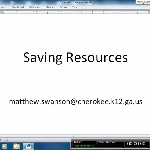 Saving Resources