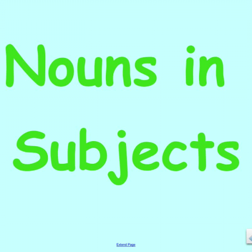 Nouns in Subjects