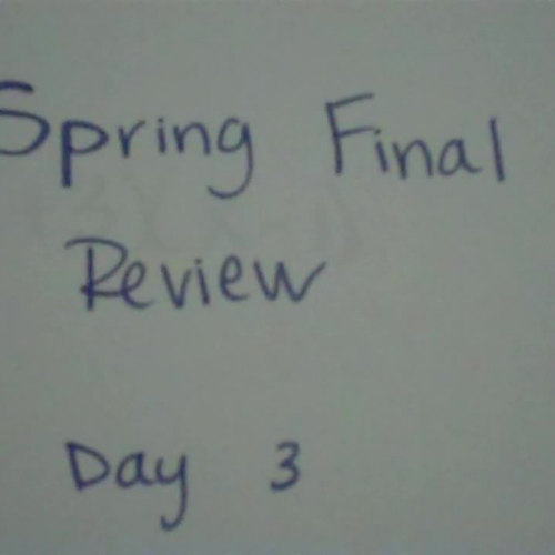 Spring Final Review 3a