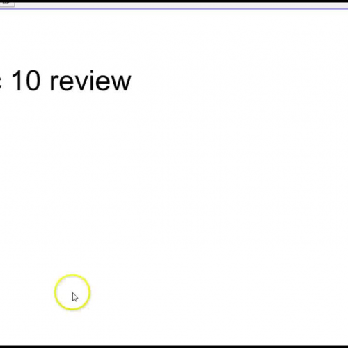 topic 10 review