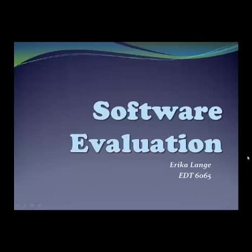 EDT 6065 -- Lange -- Mod 4 Software Evaluatio