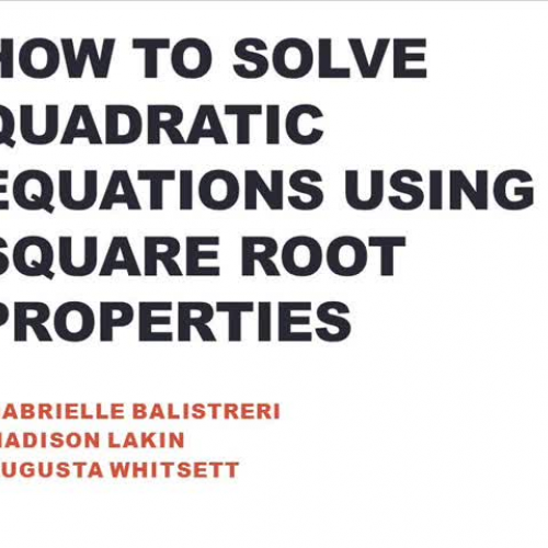 How to Solve Quadratic Equations using the Sq