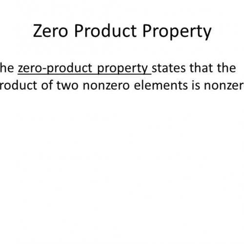 zero product record