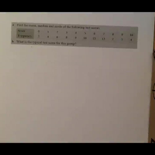 Measures of central tendency from a frequency