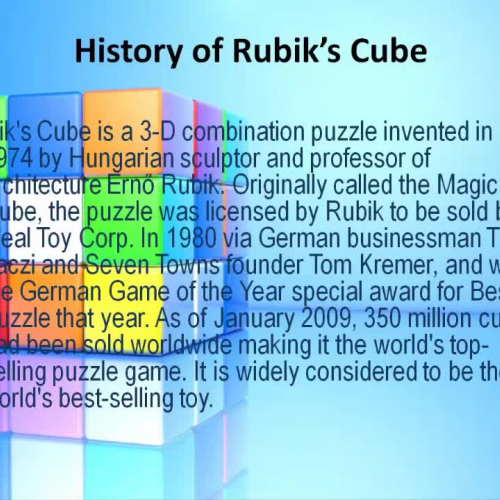 Hobby Rubik`s Cube