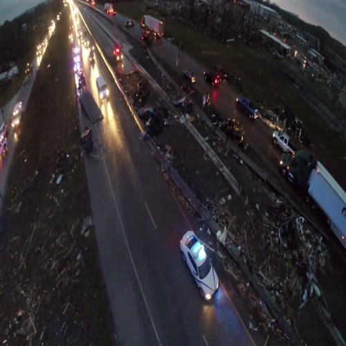 arkansas tornado damage aerial video 4-27-2014