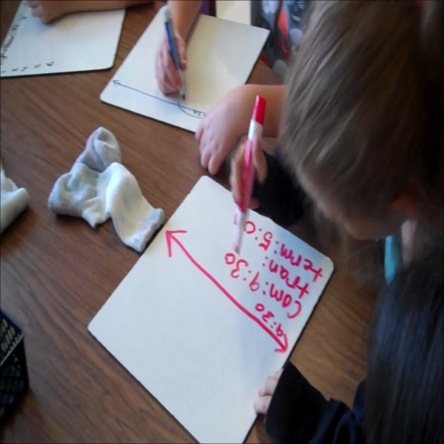 Spanish Immersion Third Grade Math lesson