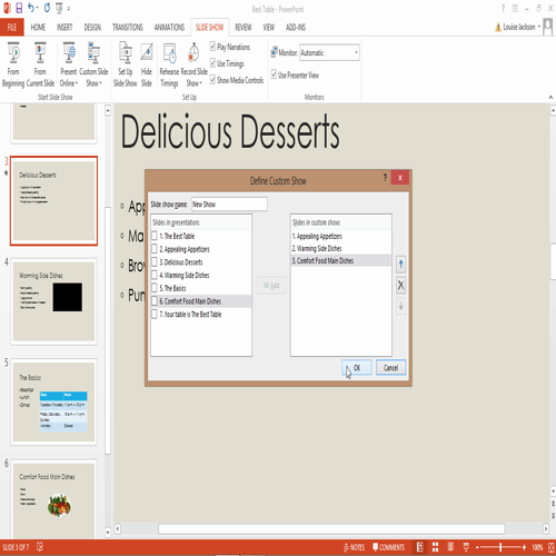 pen color & custom slide show