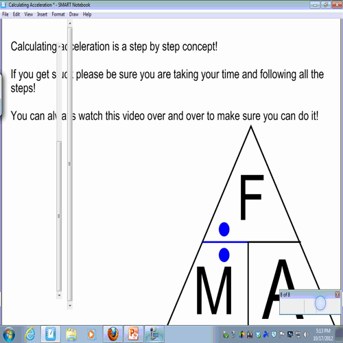 How to calculate acceleration