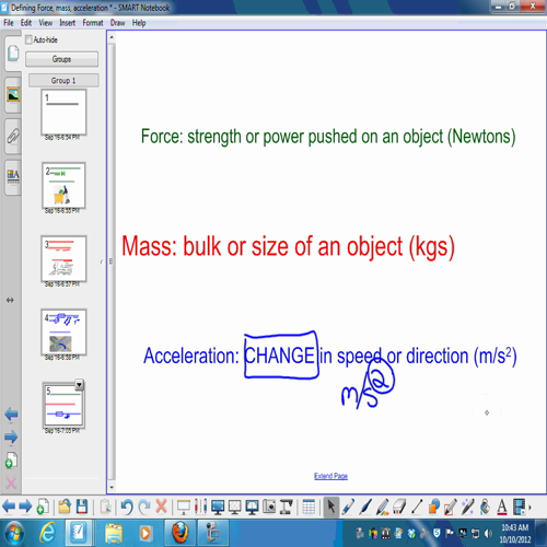 Defining Force, Mass and acceleration