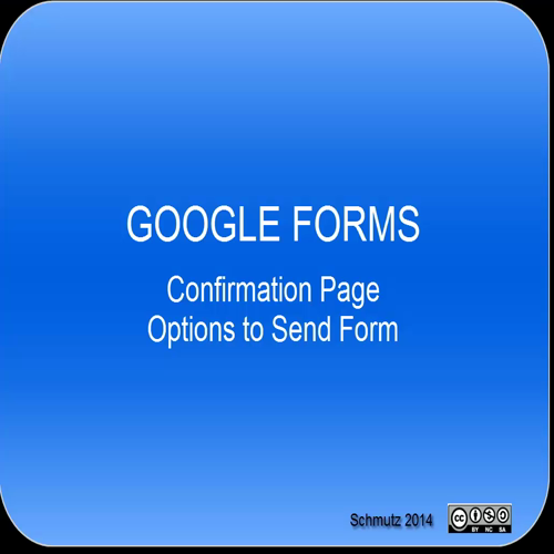 Google Forms - Confirmation Page