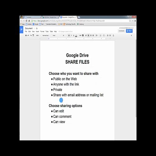 Google Drive - Share Documents