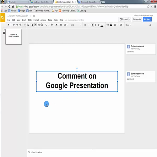 Google Drive - Comments