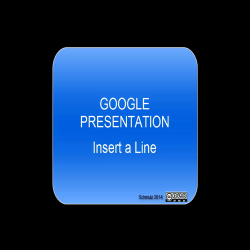 Google Presentations - Insert Lines