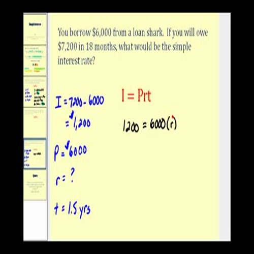 the simple interest formula