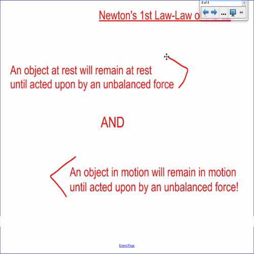 newton's 1st law