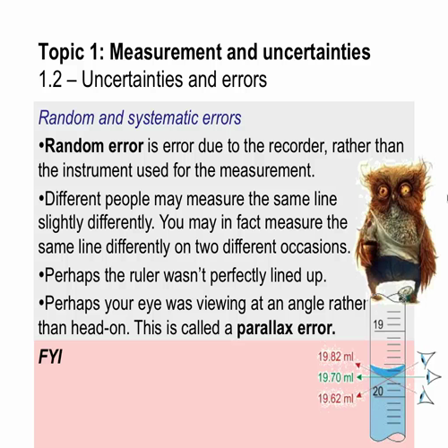 1.2 uncertainties and errors