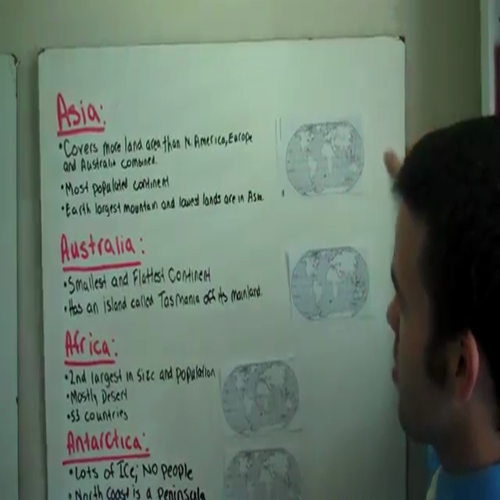 continents and oceans