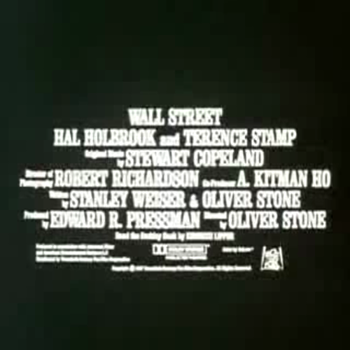 movie trailer - 1987 - wall street
