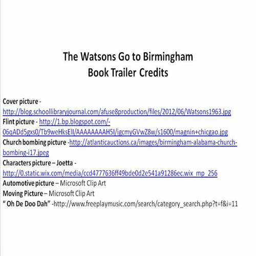 the watsoms go to birmingham book trailer by yosiah k.spencer