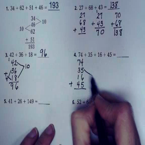 Unit 1 Mental Math Strategy for Addition Modeled