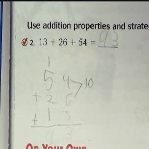Unit 1 Addition Strategy Modeled