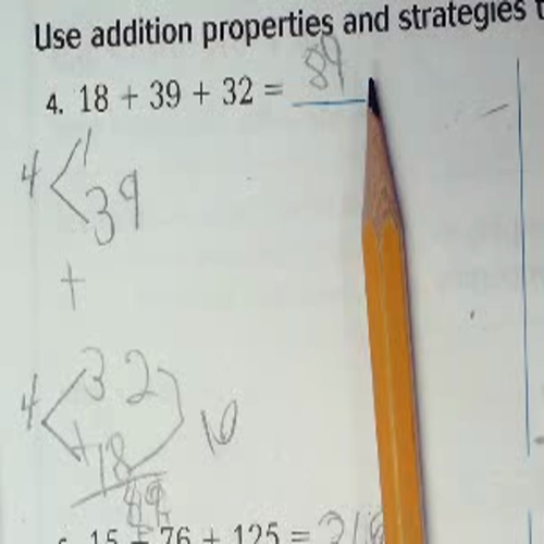 Unit 1 Mental Math Strategy for Addition