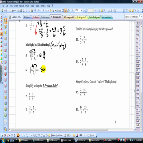 drill 3 - fraction techniques3 - video