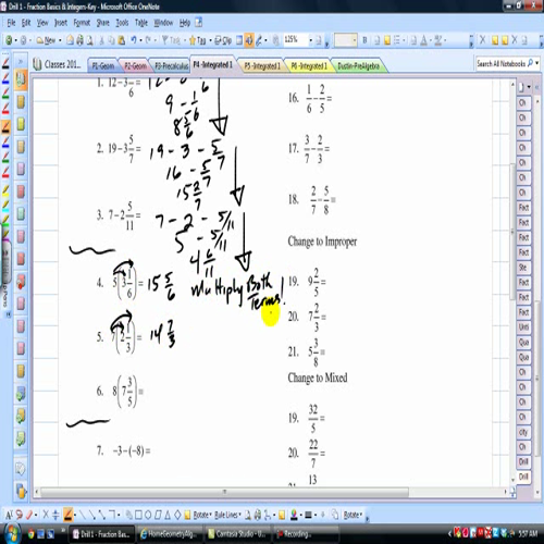 drill 1 - fraction techniques1- key-video