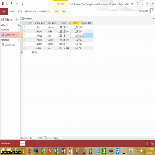 accesspg16 edit data