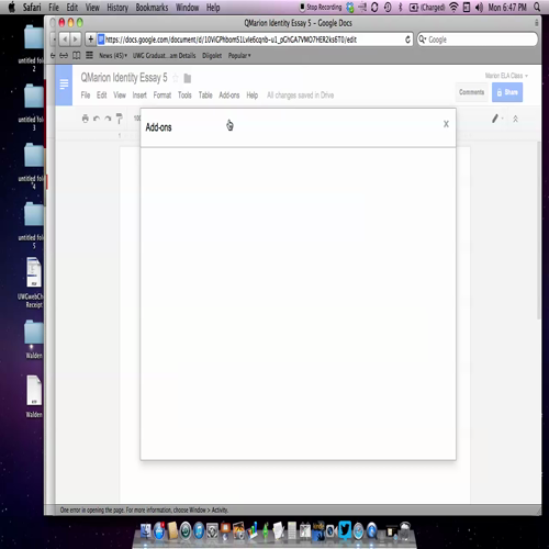 Setting Up a Google Document 