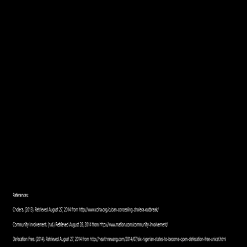 improving water quality and cholera