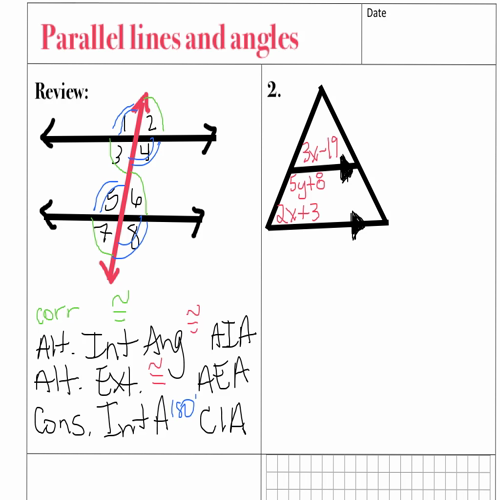 parallel and angles