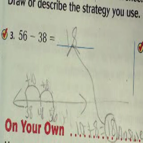 Unit 1 Number Line Subtraction Strategy: Counting Up by Tens and Ones