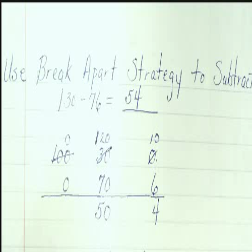 Unit 1 Break Apart Strategy to Subtract 