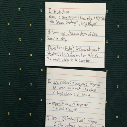 3x5 cards for speech 2