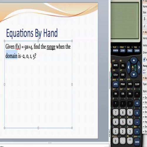 finding domain and range