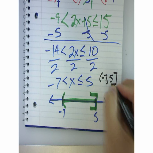 Pre-Calculus P.3 Notes Example 6 -Solving a Compound Inequality