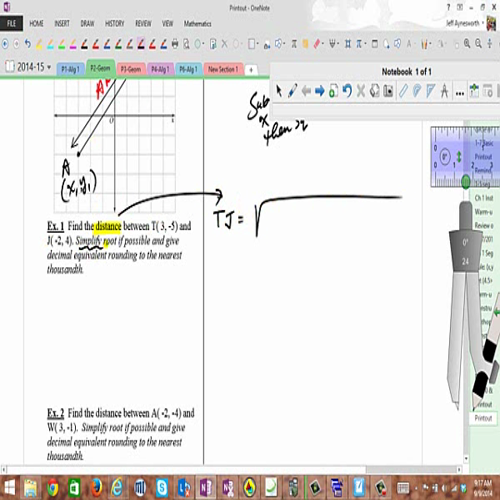 1-8 distance and midpoint formulas-video