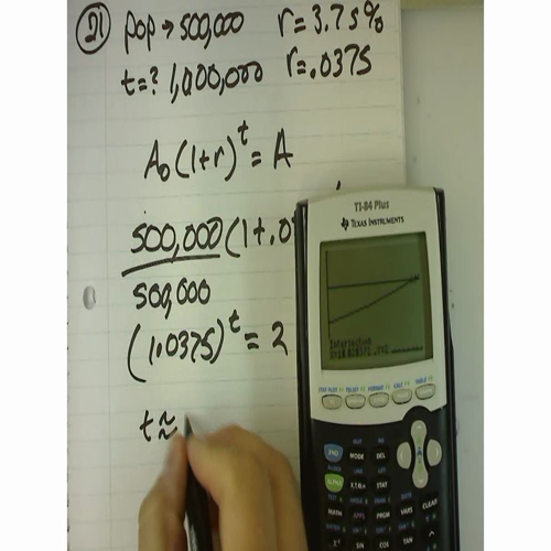 AP Calculus 1.3 - Exponential Functions  HW # 21