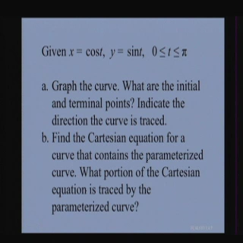 AP Calculus 1.4 - Parametric Equations