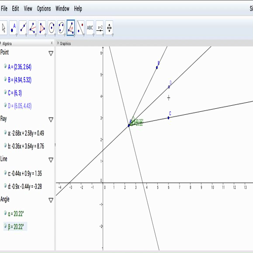 midpoints and bisectors using geogebra