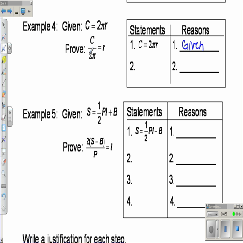 (day 6) algebraic proof