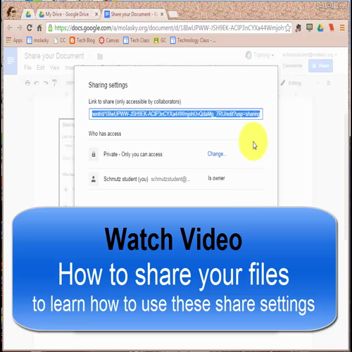 Google Drive - Share Files - New Google Drive Option