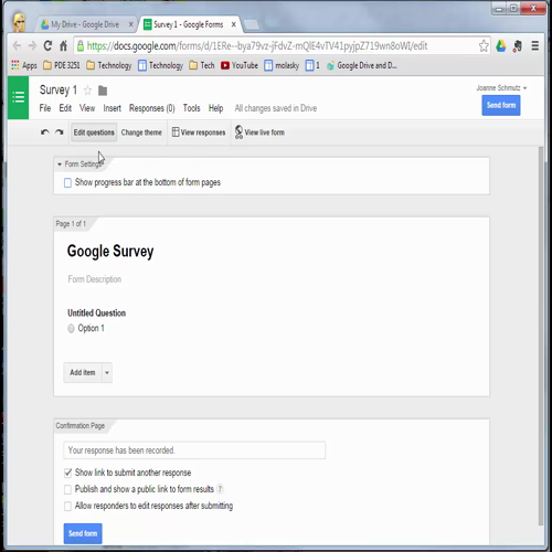 Google Forms - Create New Form
