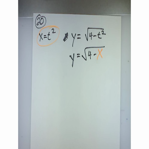 AP Calculus 1.4 - Parametric Equations  HW # 20